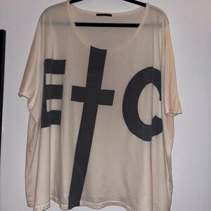 Truly Madly Deeply Large Wide Neck shirt